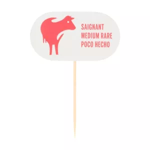 Piques bois cuisson viande 80mm pics SAIGNANT